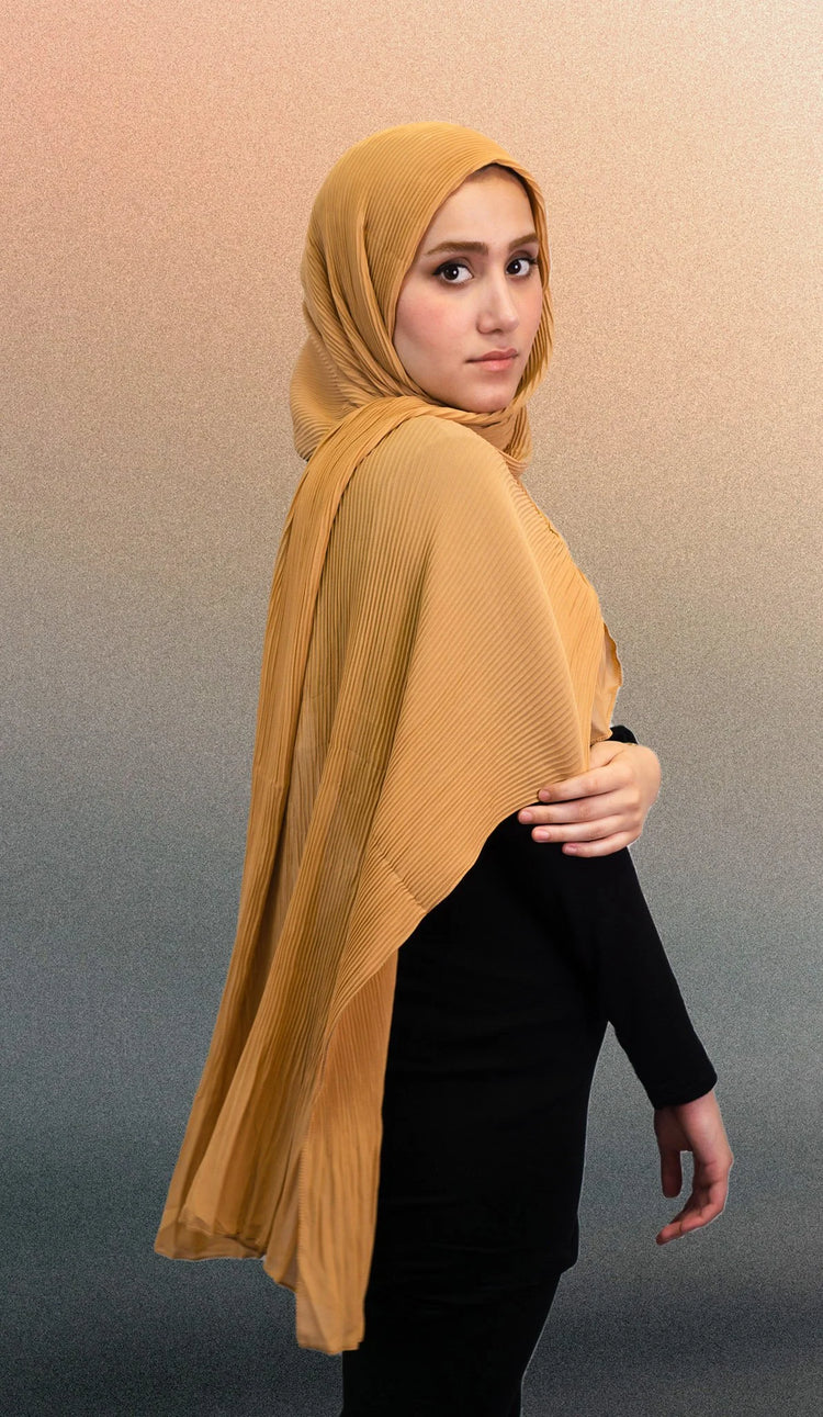 Pleated Chiffon Hijab by Hijab Shack