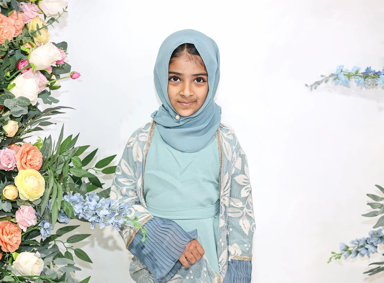 Bluebell Lace Kids Abaya – Ages 8–12 by Hijab Shack