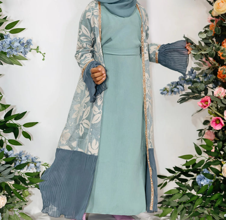 Bluebell Lace Kids Abaya – Ages 8–12 by Hijab Shack