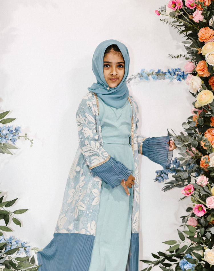 Bluebell Lace Kids Abaya – Ages 8–12 by Hijab Shack