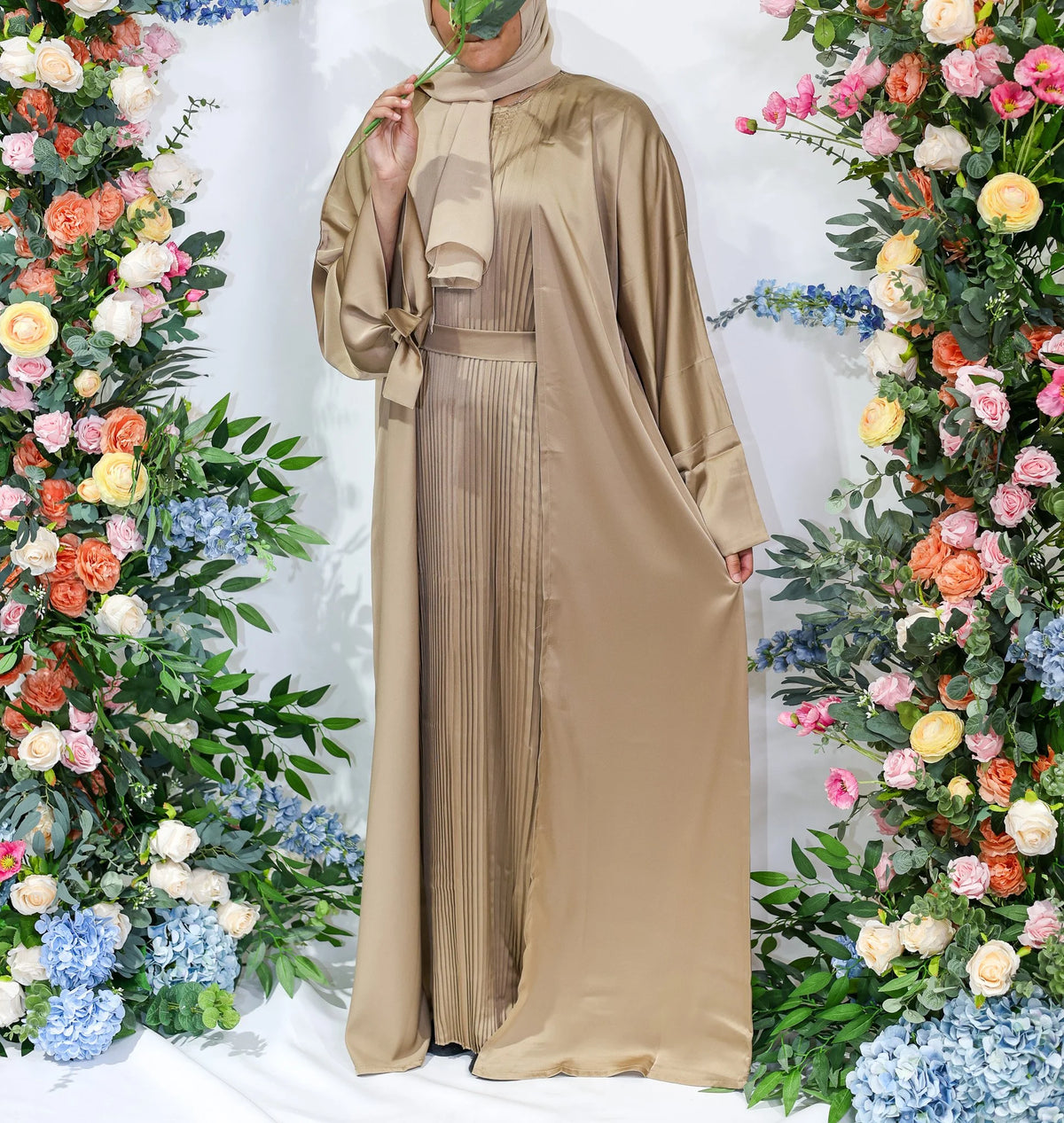 Satin Open Abaya by Hijab Shack