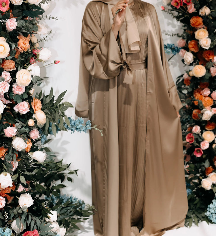 Satin Open Abaya by Hijab Shack