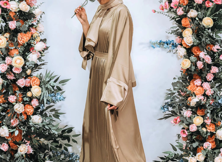 Satin Open Abaya by Hijab Shack