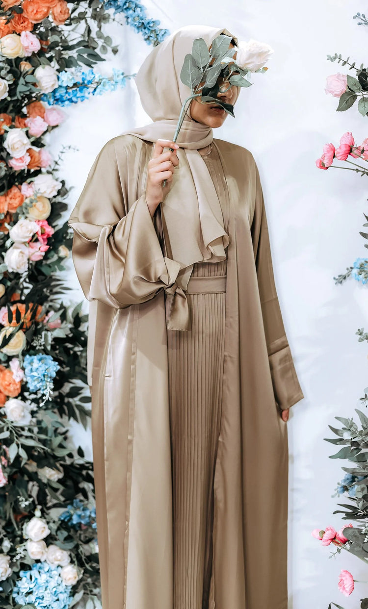 Satin Open Abaya by Hijab Shack