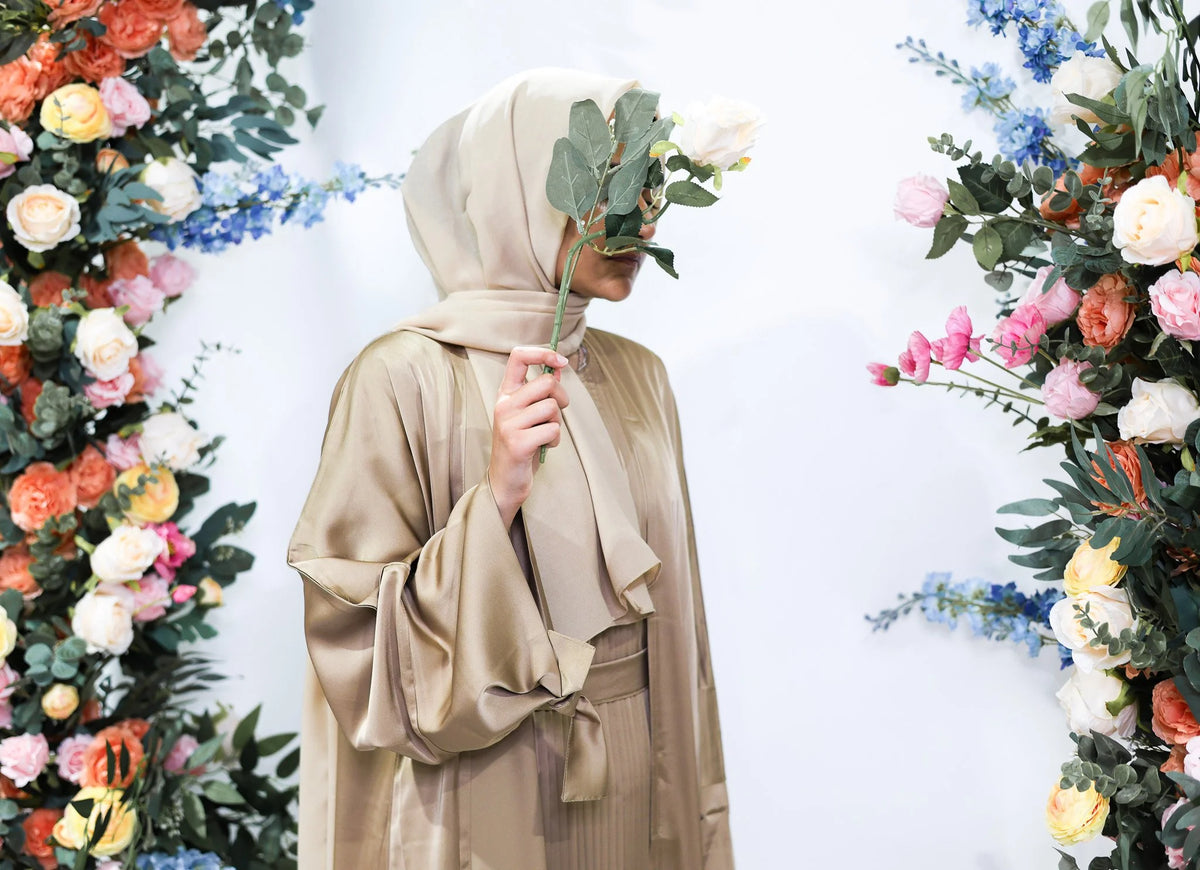 Satin Open Abaya by Hijab Shack