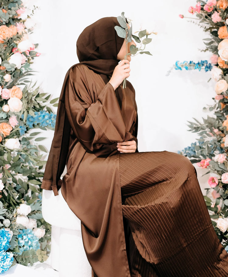 Satin Open Abaya by Hijab Shack