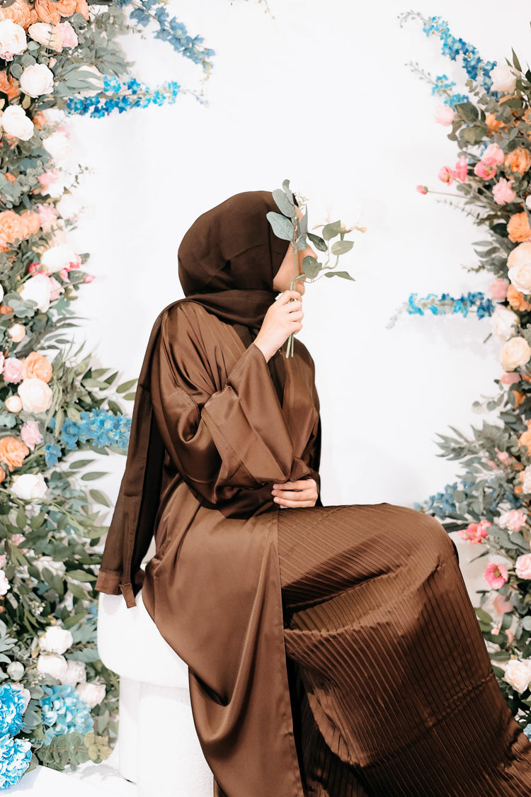 Satin Open Abaya by Hijab Shack