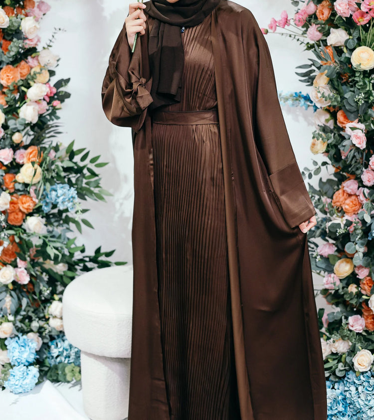 Satin Open Abaya by Hijab Shack