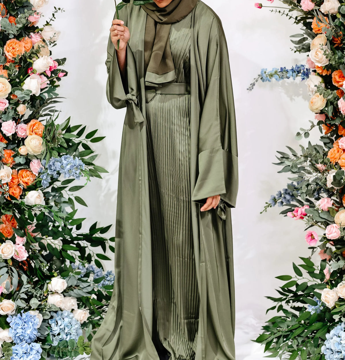 Satin Open Abaya by Hijab Shack