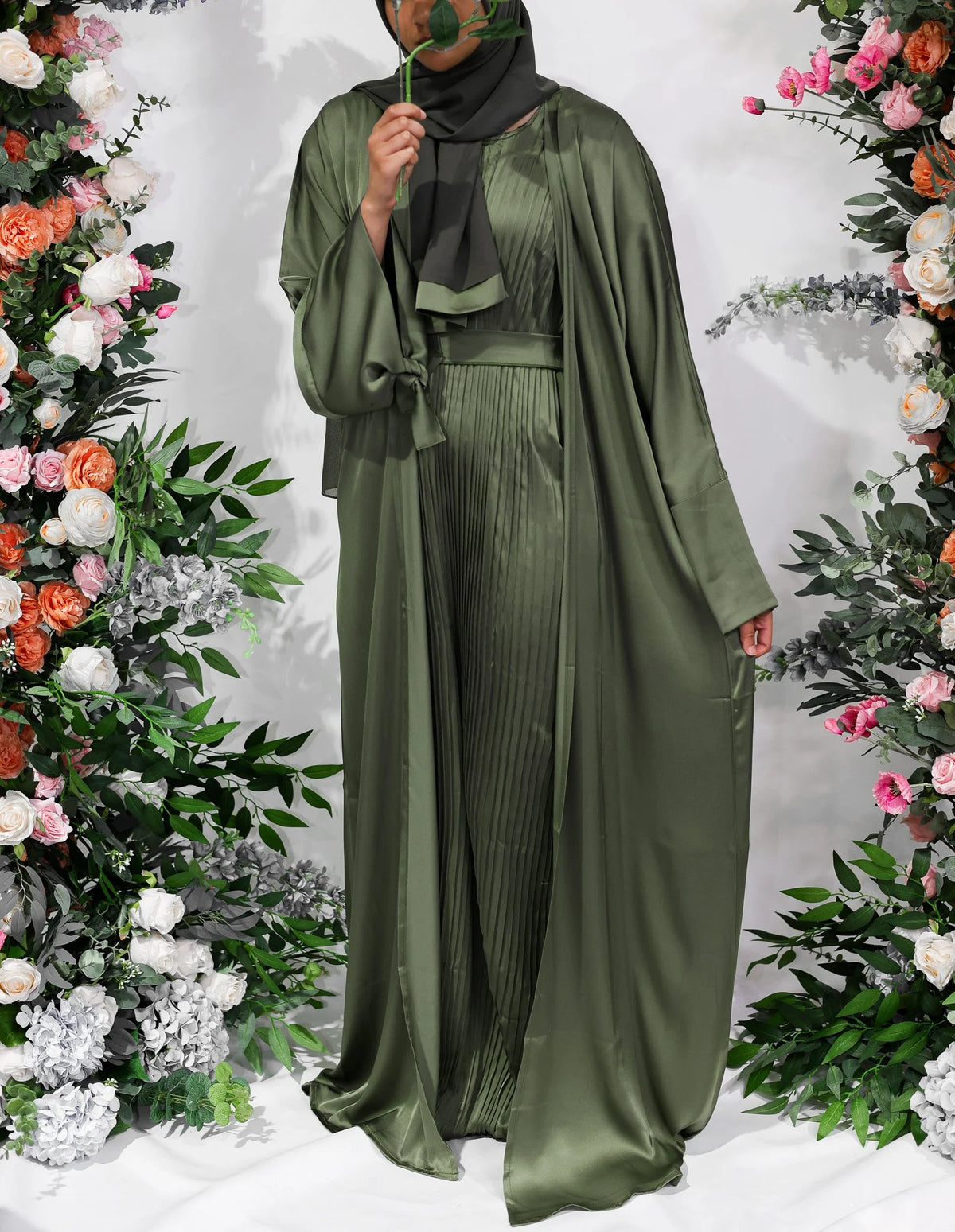 Satin Open Abaya by Hijab Shack