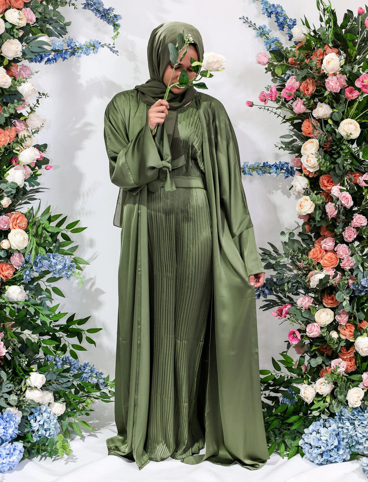 Satin Open Abaya by Hijab Shack