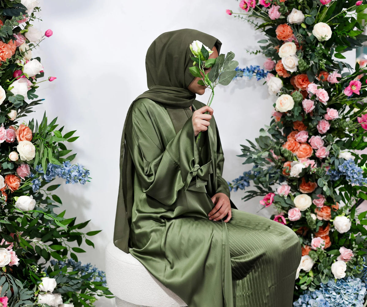 Satin Open Abaya by Hijab Shack