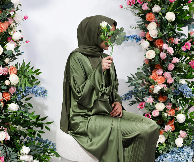 Satin Open Abaya by Hijab Shack