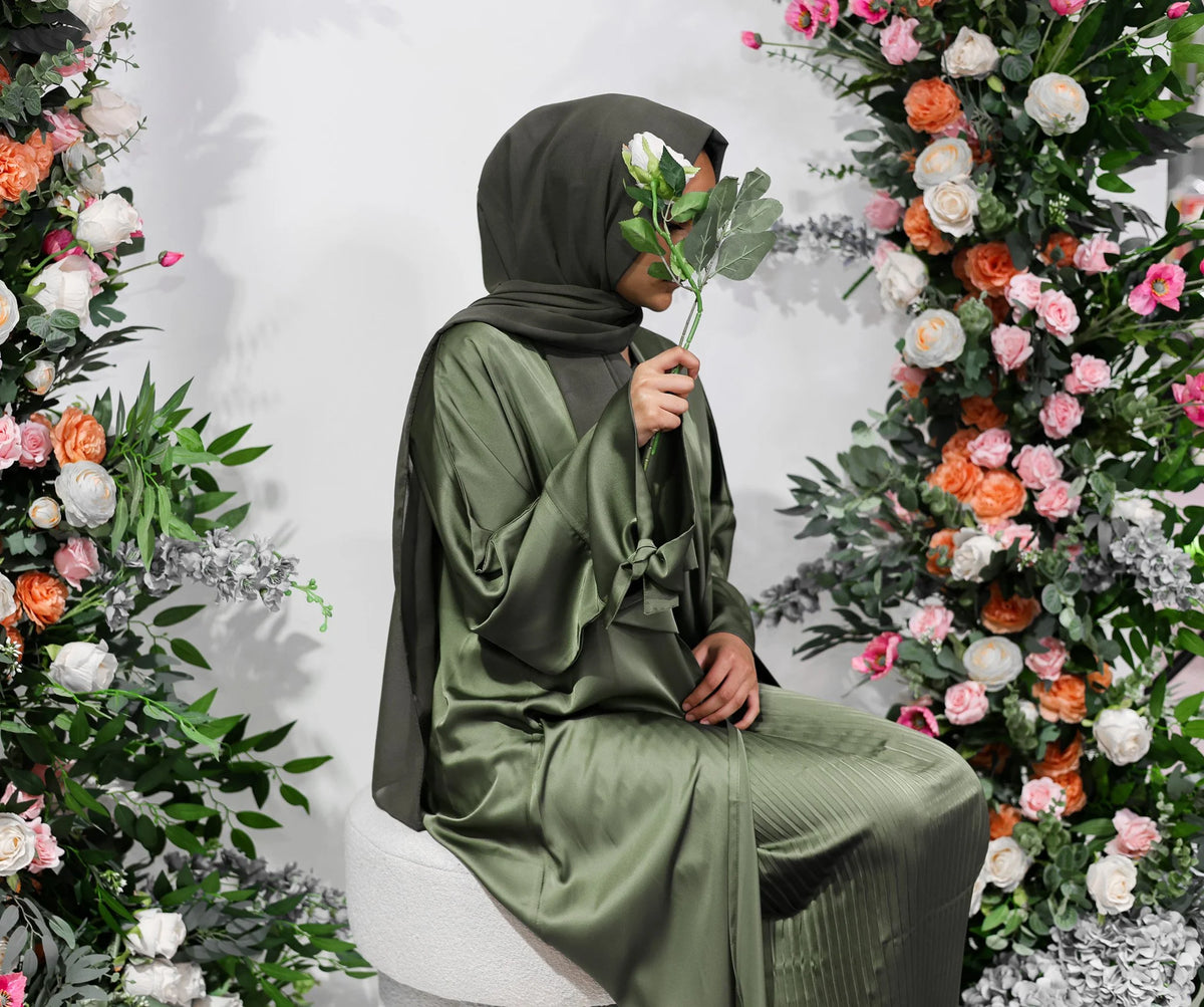 Satin Open Abaya by Hijab Shack