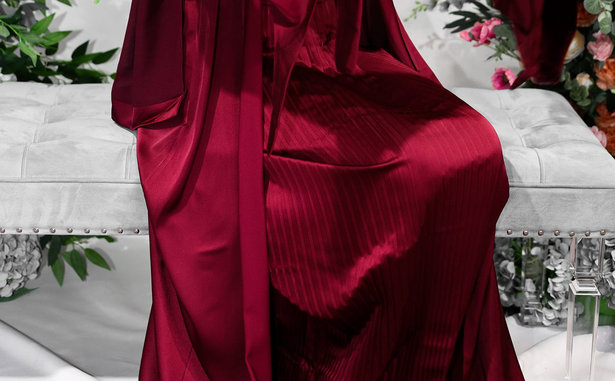 Satin Open Abaya by Hijab Shack