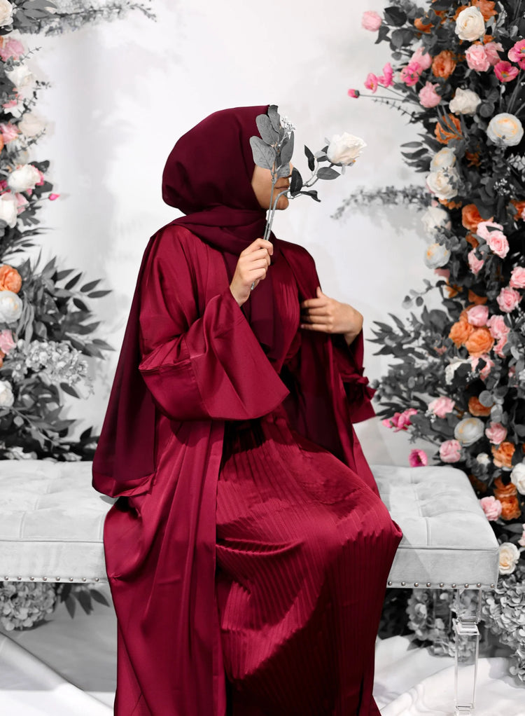 Satin Open Abaya by Hijab Shack
