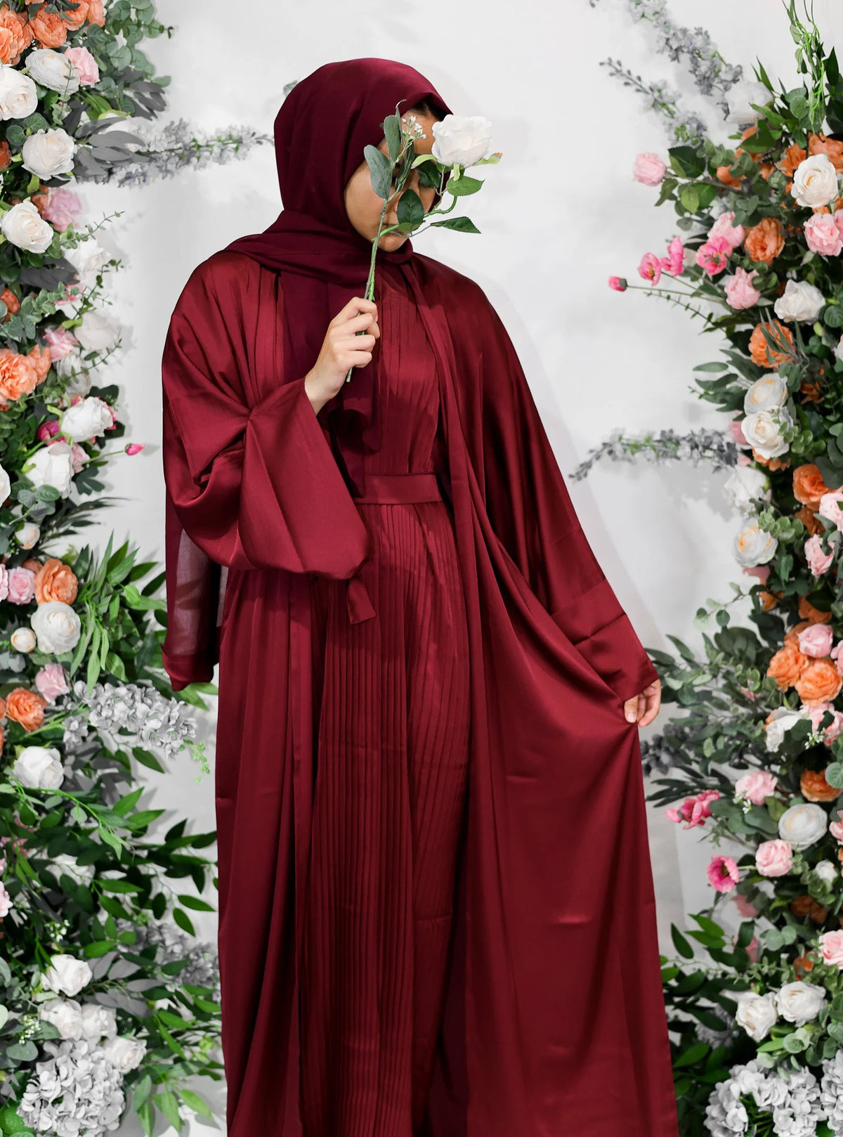 Satin Open Abaya by Hijab Shack