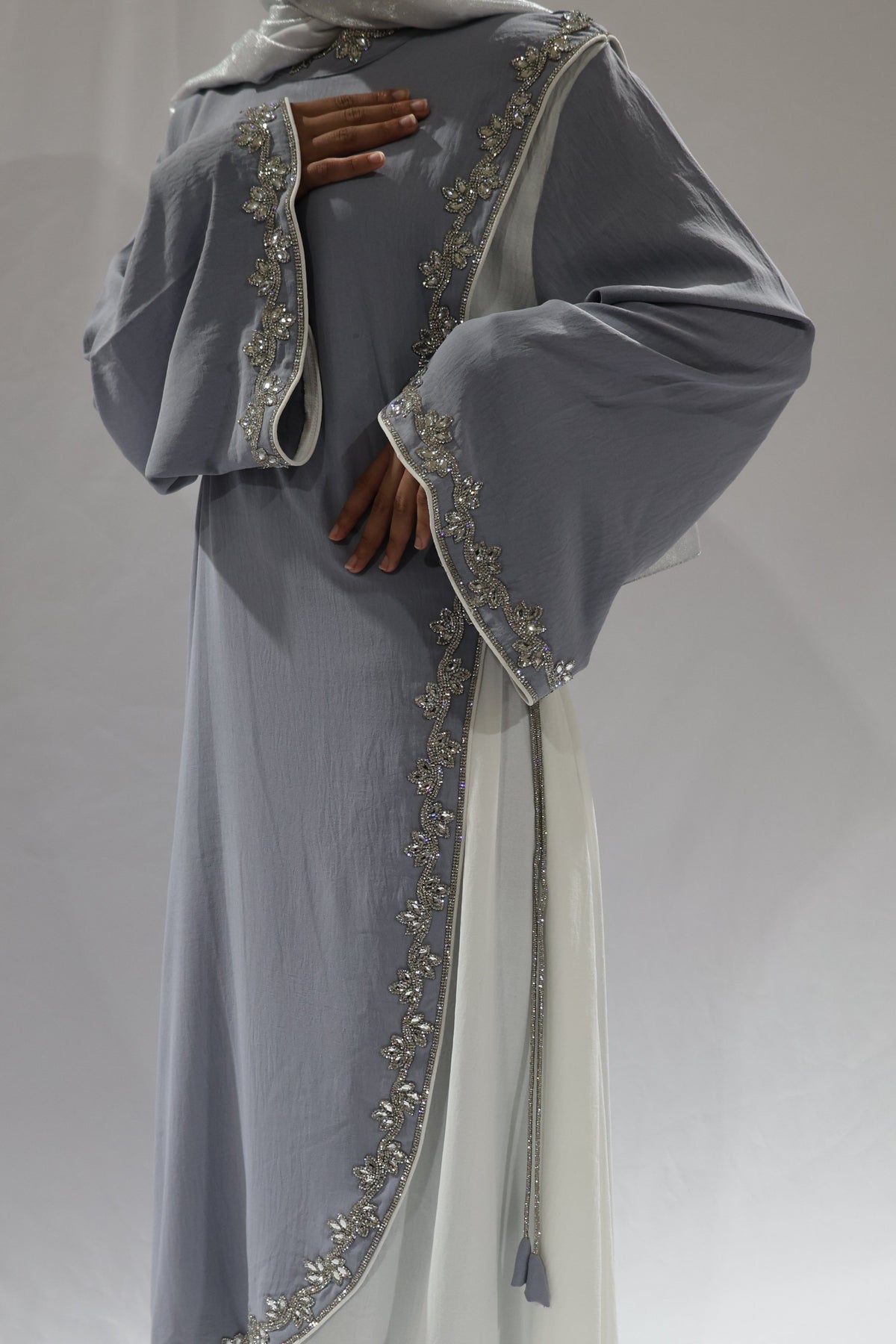 Raya Draped Embellished Abaya by Hijab Shack