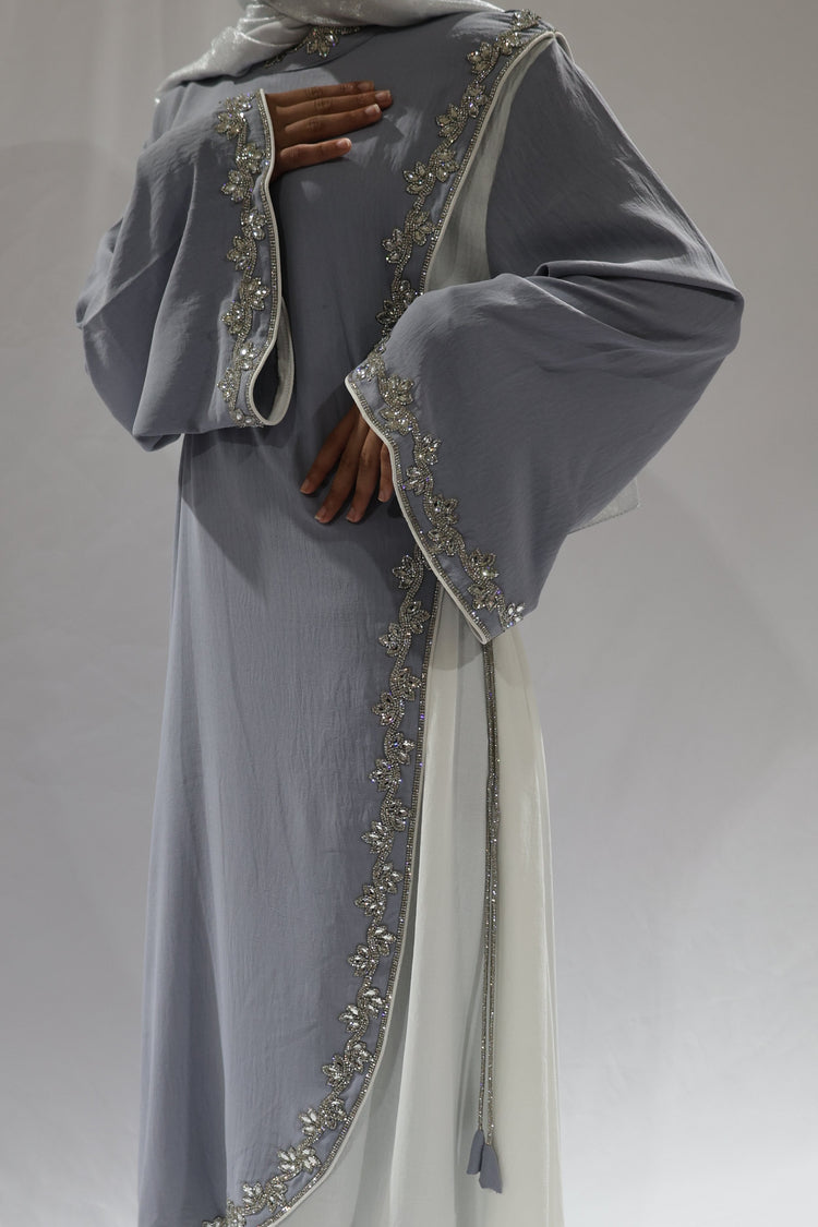 Raya Draped Embellished Abaya by Hijab Shack