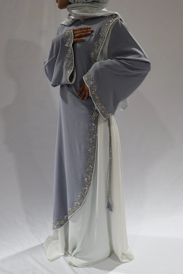 Raya Draped Embellished Abaya by Hijab Shack